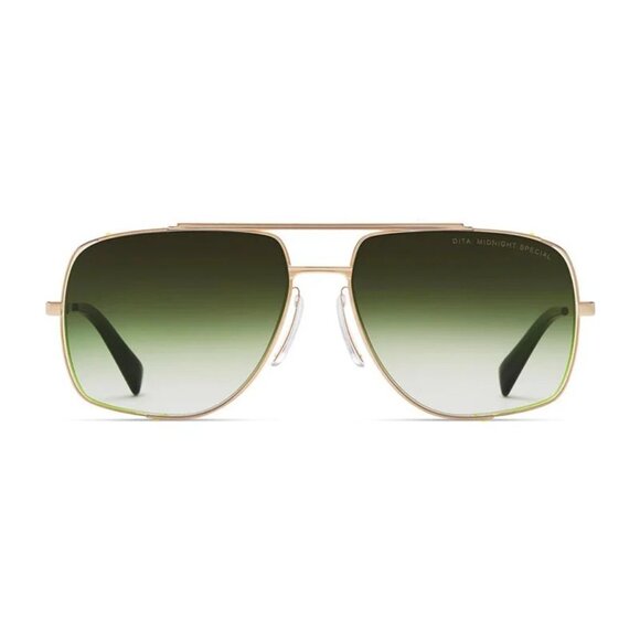NEW  DITA SUNGLASSES GOLD GREEN AVIATOR MEN EYEWEAR DITA - Picture 3 of 4